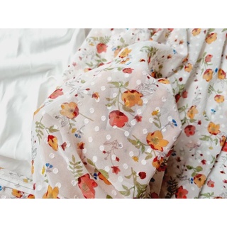 Sỉ Vải Voan chiffon chất mềm mát hoa nhẹ nhàng