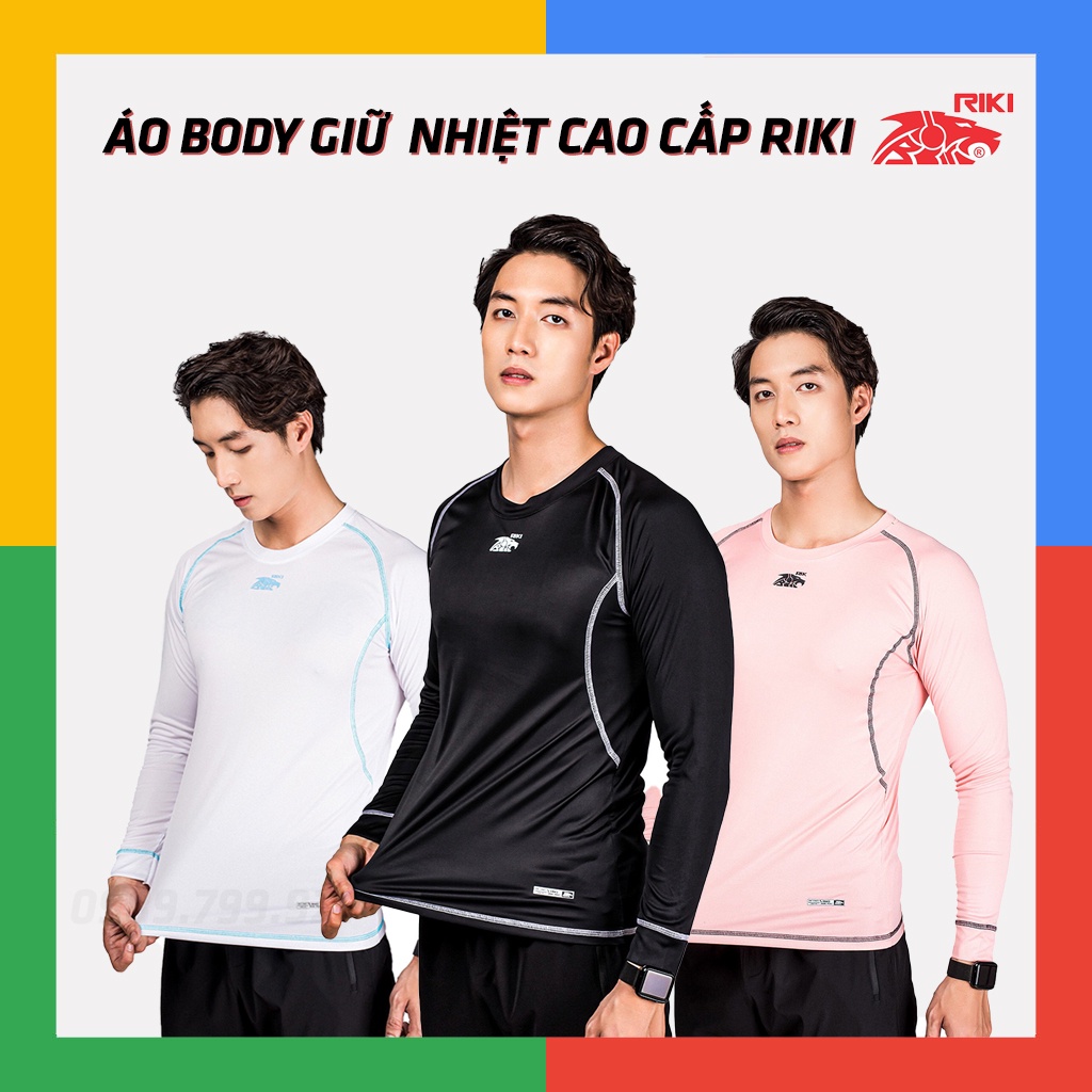 Áo Giữ Nhiệt Riki Chính Hãng Hàng Cấp Thun Co Giãn 4 chiều, Áo Lót Body Dài Tay Cao Cấp 8 Màu