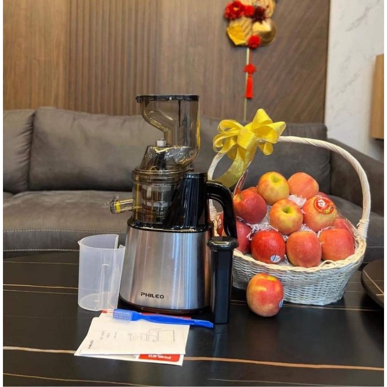 Máy ép chậm PhiLeo thương hiệu Hàn Quốc, ép kiệt rau và quả