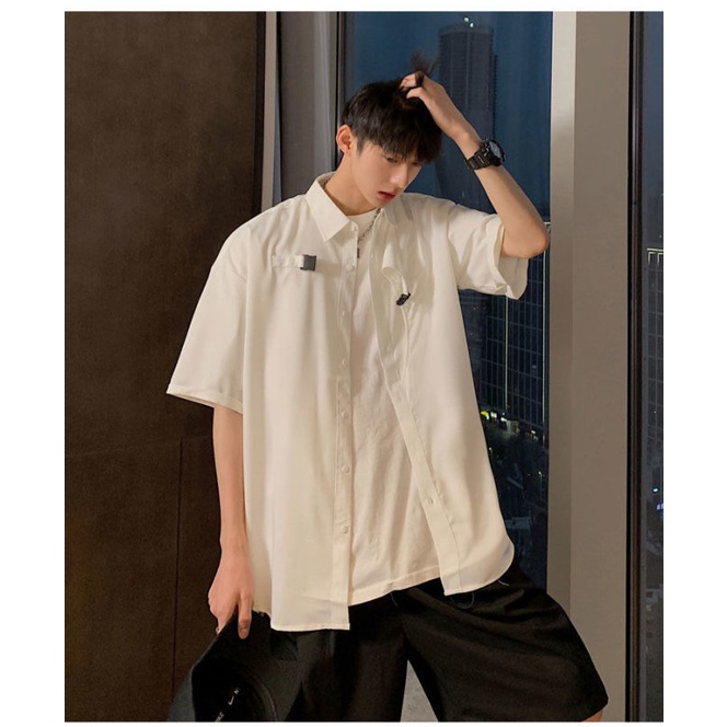 Áo Sơ Mi Tay Ngắn Phong Cách Hàn Quốc Thời Trang Cho Nam