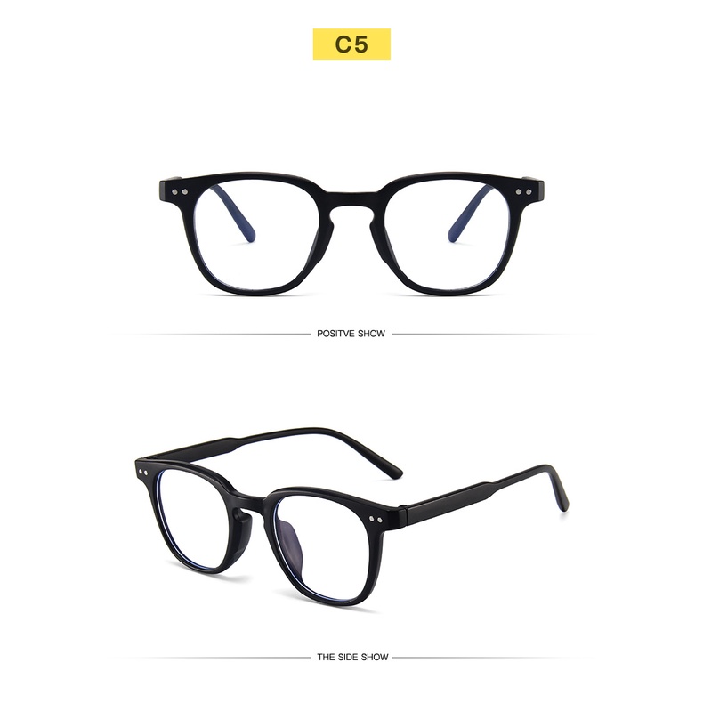 Mắt kính gọng tròn chống tia UV bằng nhựa thời trang