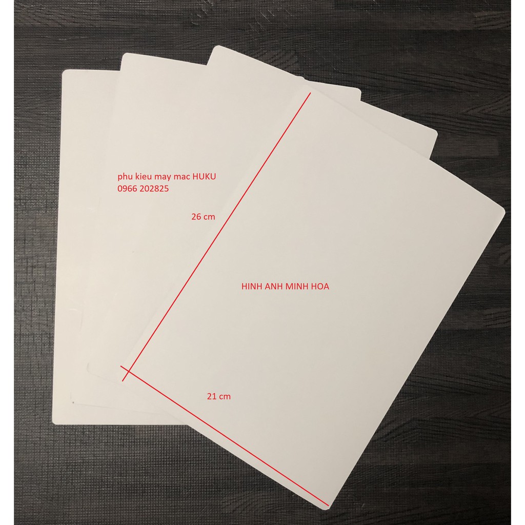 Combo 50 tờ 21x26 cm giấy duplex 250 gsm , giấy bìa lưng , giấy lót cứng giữ form quần áo, trang trí