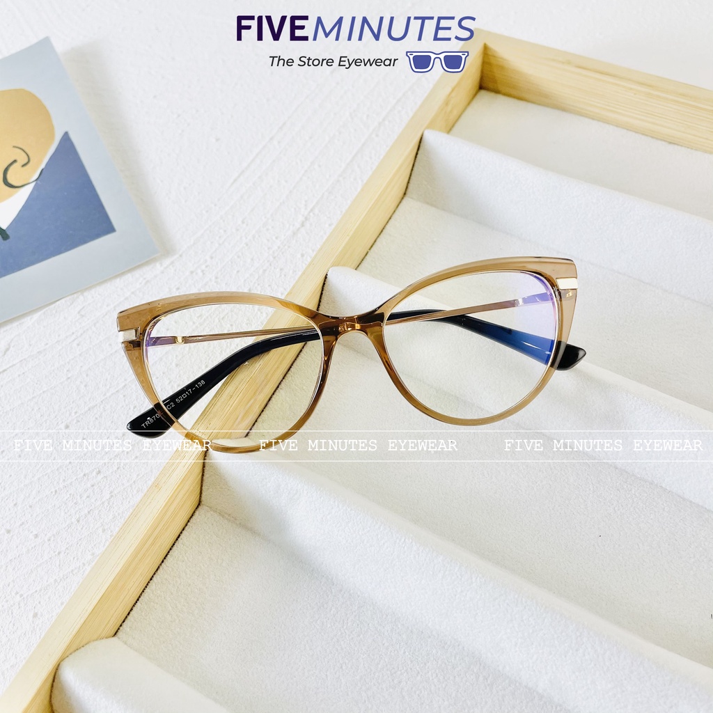 Gọng kính mắt mèo - thời trang nữ cao cấp - càng kính lò xo Siêu hot 87025 - Five Minutes Eyewear