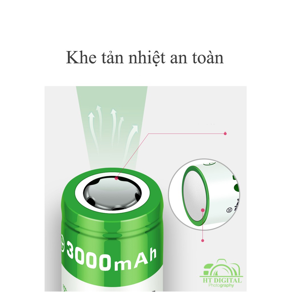 Pin sạc Doublepow 18650 3.7V 3000mah - Pin xe điện, máy khoan, nguồn dự phòng, thiế bị y tế, quạt cầm tay, loa Bluetooth