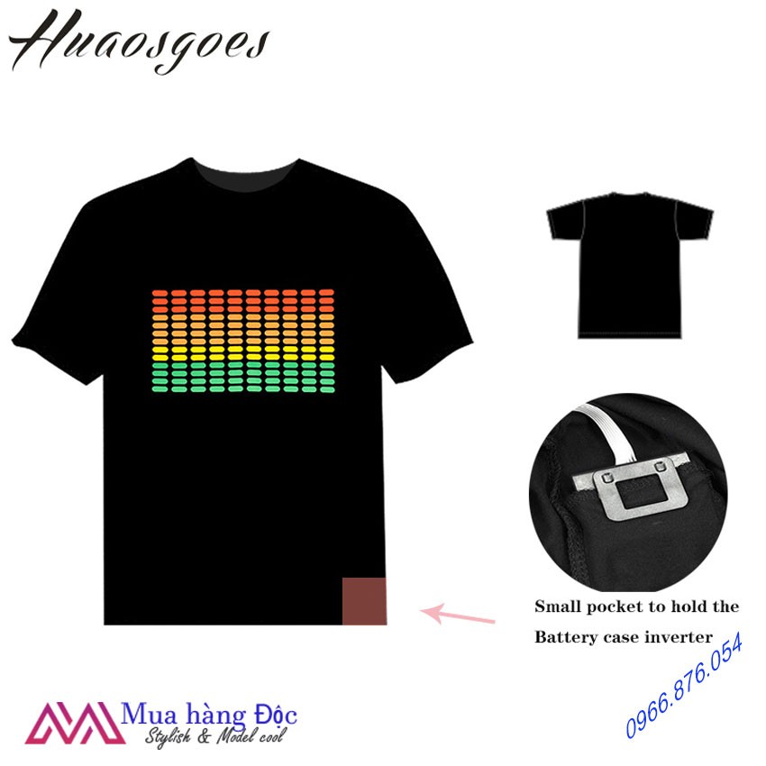 Áo phát sáng theo nhạc đèn led cảm biến âm thanh mẫu mdj | WebRaoVat - webraovat.net.vn