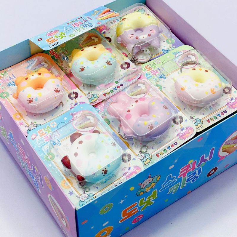 Móc khoá squishy bánh Donut