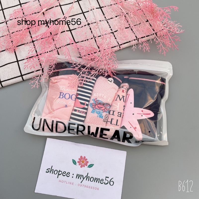 [SET 5c] Quần Lót kute dễ thương vải cotton hình ngôi sao