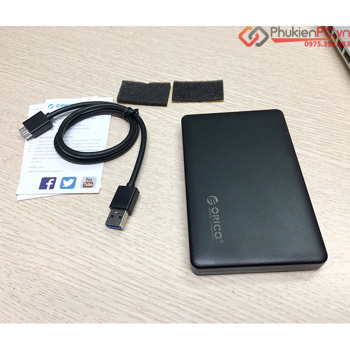 Hộp đựng ổ cứng Orico 2577U3 2.5'' SSD/HDD SATA 3 USB 3.0 - Hàng chính hãng