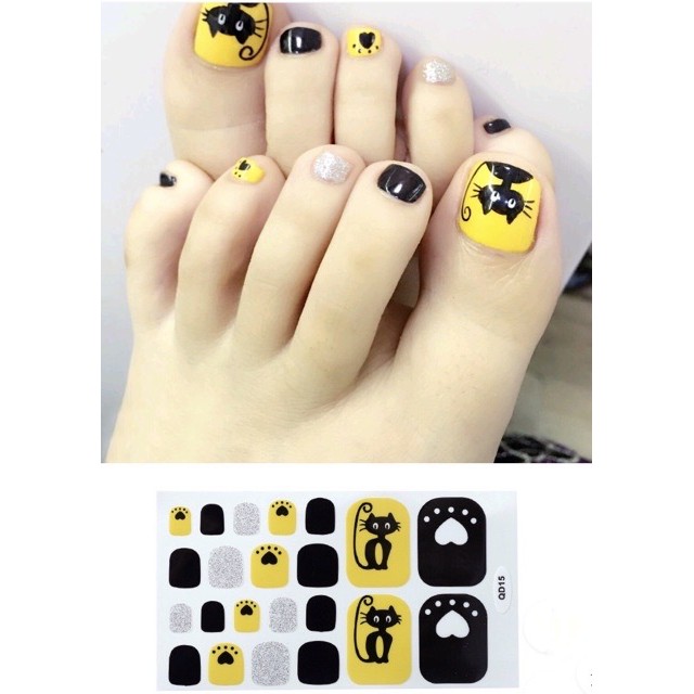 Set dán móng chân nails dán nghệ thuật nhiều màu - có ngay bộ móng đẹp trong 5 phút (Nail wraps / Nail stickers)