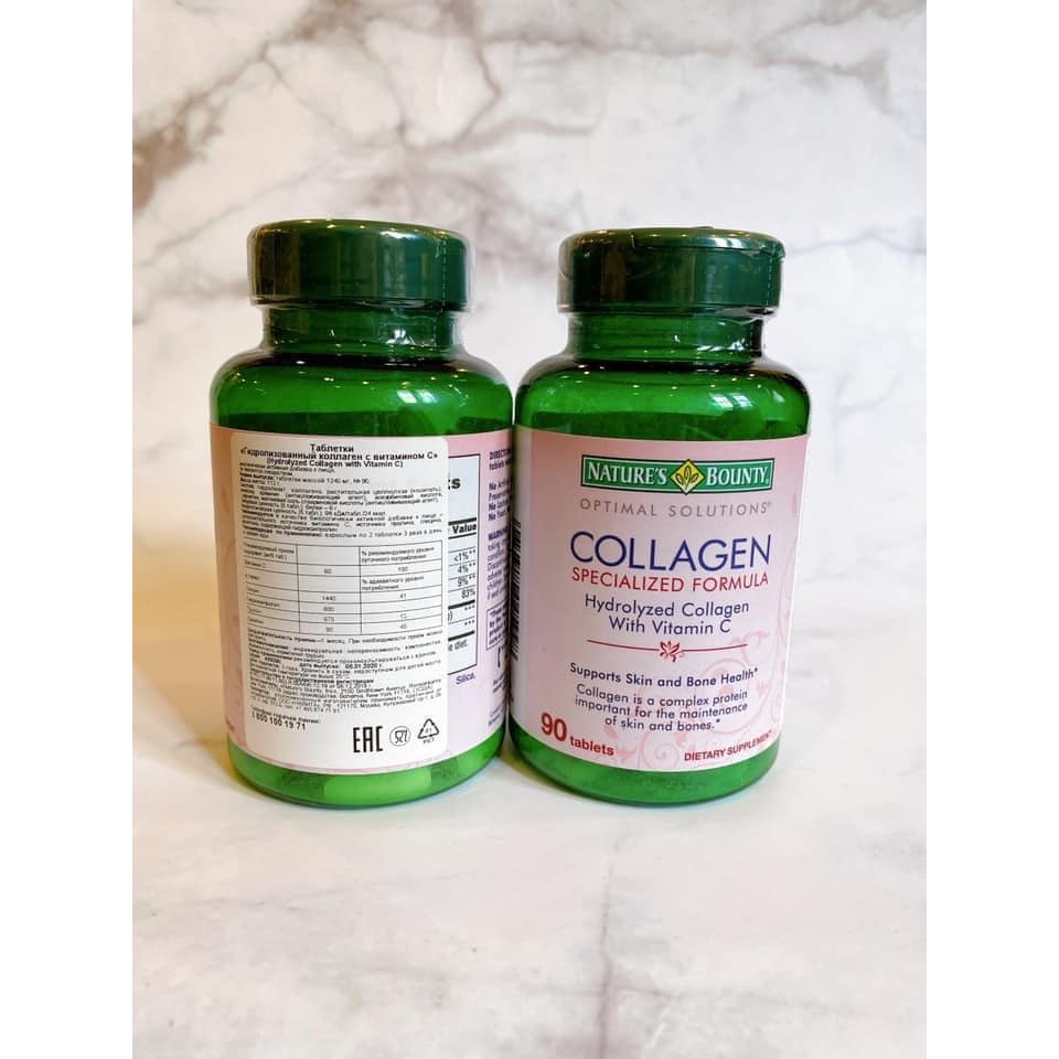 Collagen Nga Nature’s Bounty With Vitamin C - Collagen xanh Nga