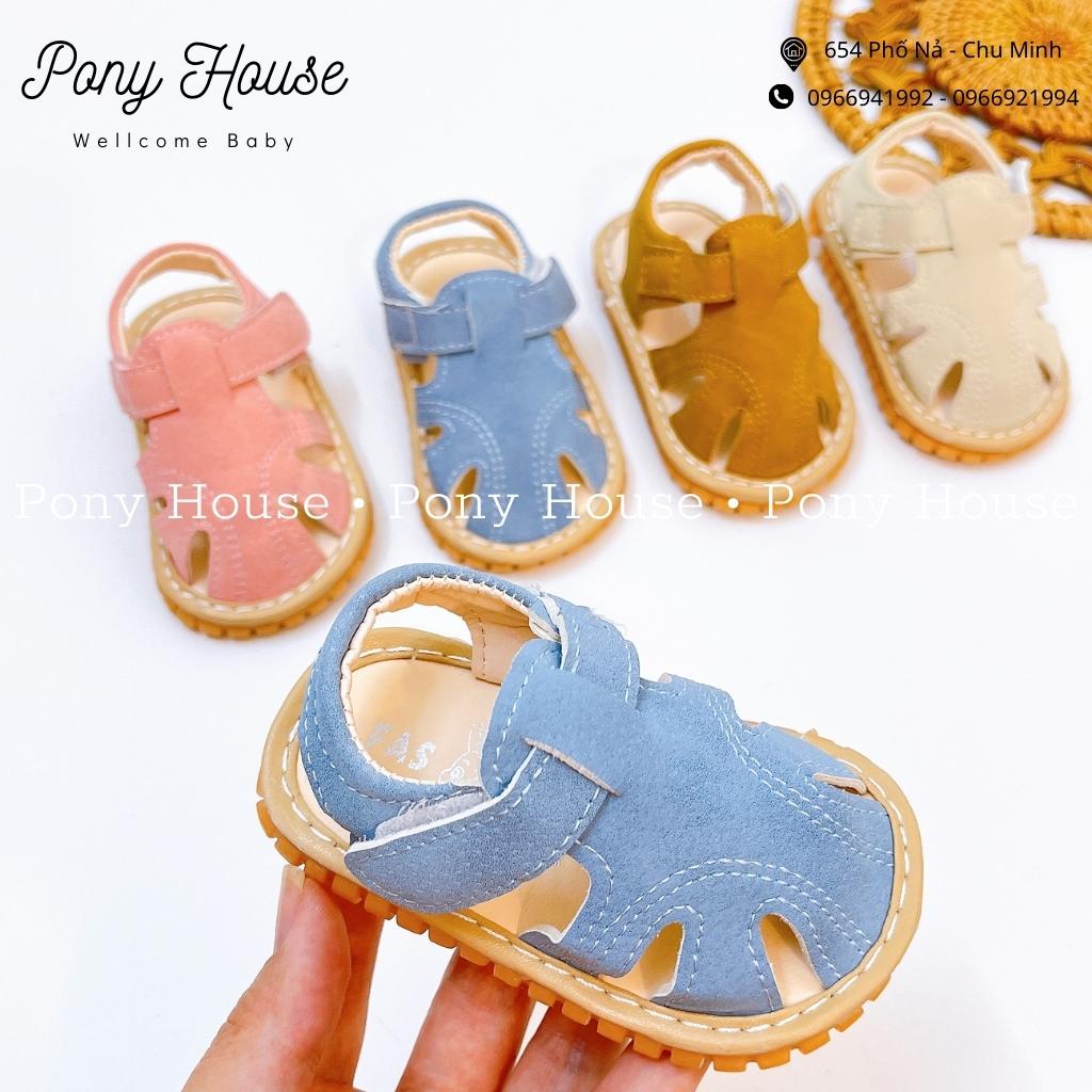 Dép Tập Đi Sandal Tập Đi Đế Cao Su Chống Trơn Trượt Có Còi Kêu Chíp Chíp Cho Bé Trai Bé Gái