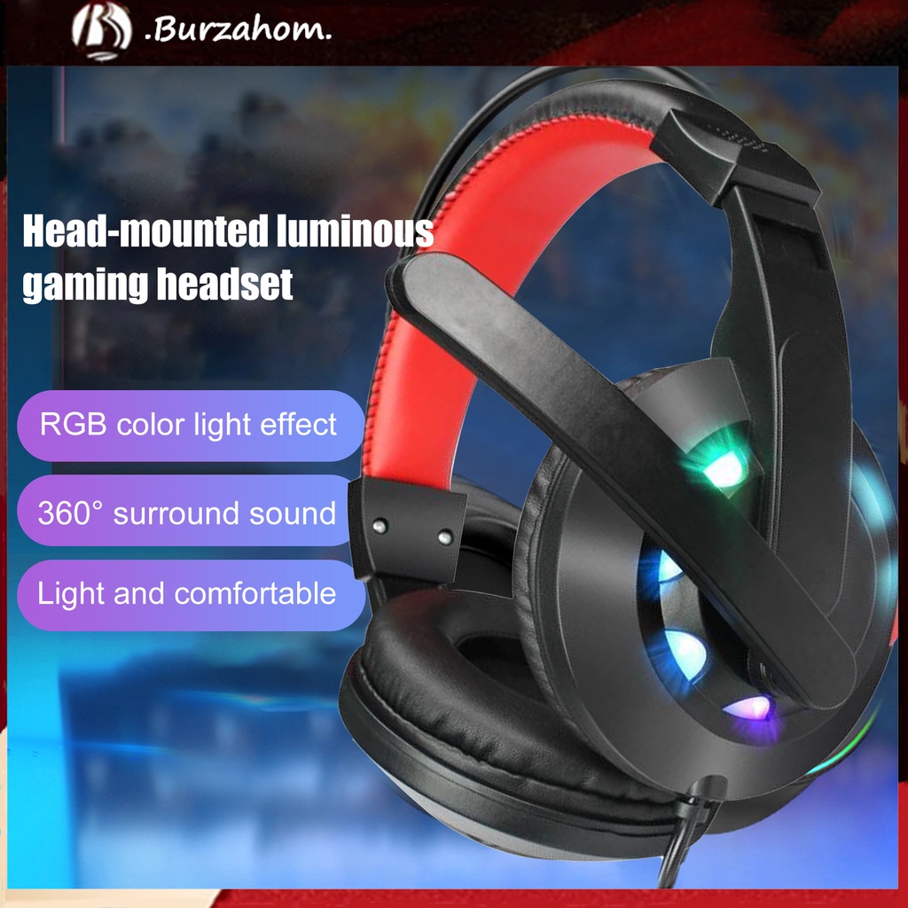 Tai nghe chơi game mini có dây A65 phát sáng cho máy tính