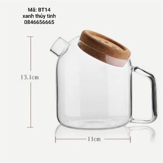 Bình thuỷ tinh nắp nghiêng 650ml (BT14.1)