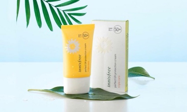 Kem Chống Nắng Innisfree Perfect UV Protection Cream Triple Care SPF50+PA+++ da thường, hỗn hợp thiên dầu