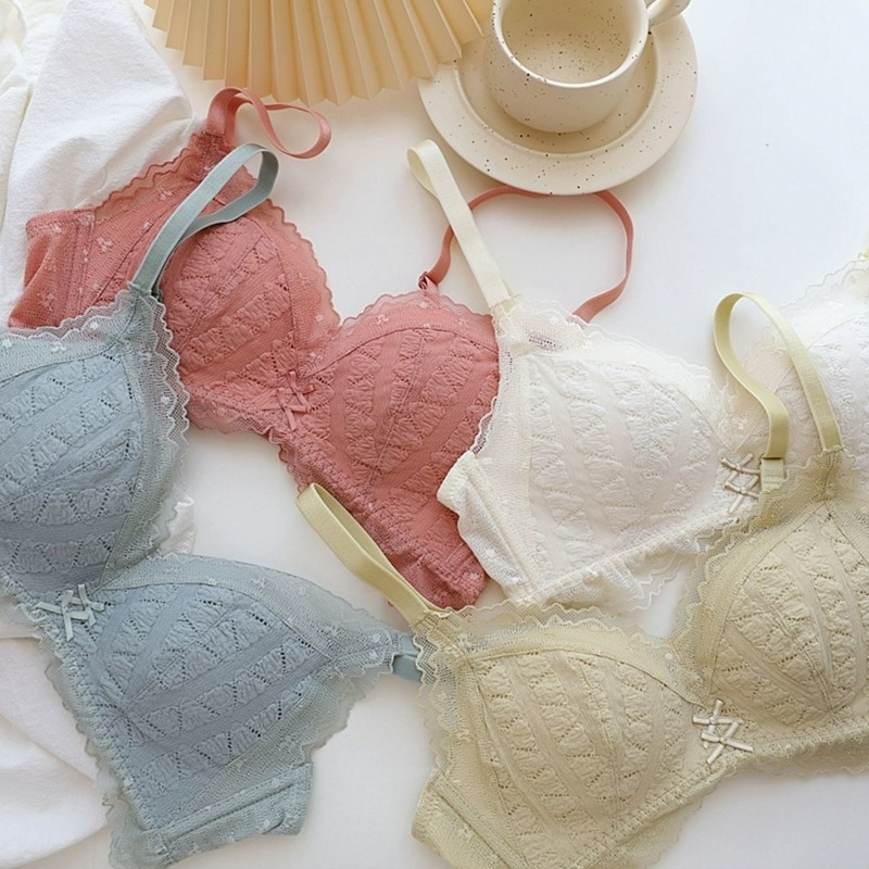 Áo Lót Nâng Ngực Không Gọng Vải Mỏng Thời Trang Dành Cho Nữ