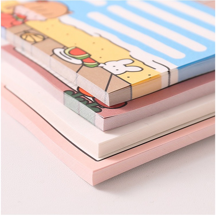 Tập giấy note 50 tờ ghi chú bé gái dễ thương Bunny Girl Memo Pad