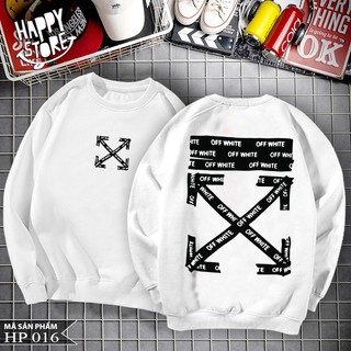 (hot) Áo sweater off white đen trắng cực chất, chất đẹp ấm áp FREESHIP có bigsize đến hơn 100kg