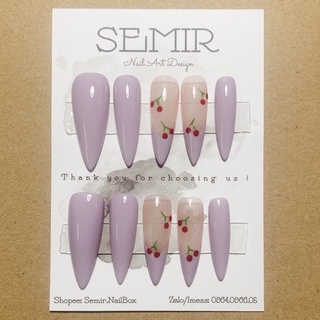 Nail Box thiết kế theo yêu cầu - móng úp tone tím pastel nhẹ nhàng