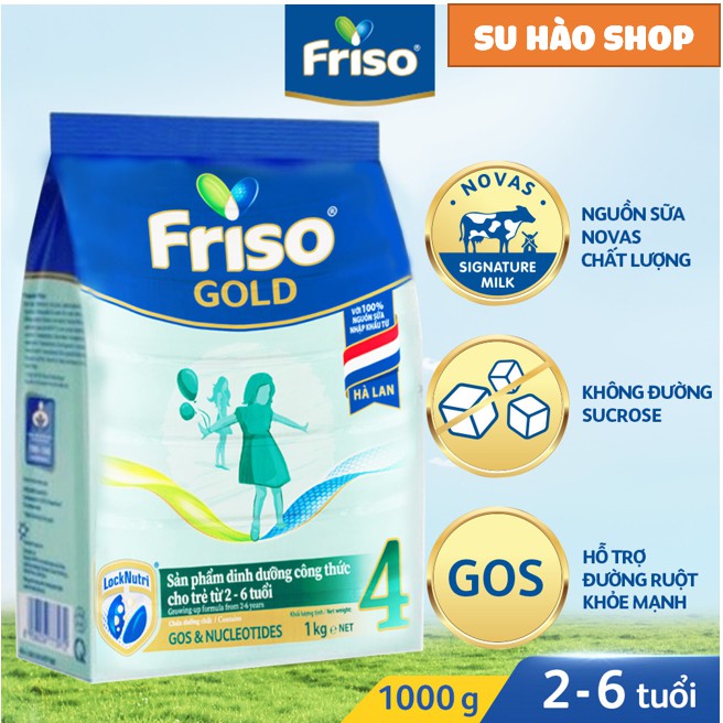 [COMBO 2 TÚI] FRISO GOLD 4 TÚI 1KG CẢI TIẾN NHẬP KHẨU HÀ LAN