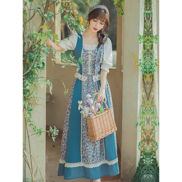 Đầm cô gái nông thôn chuẩn taobao