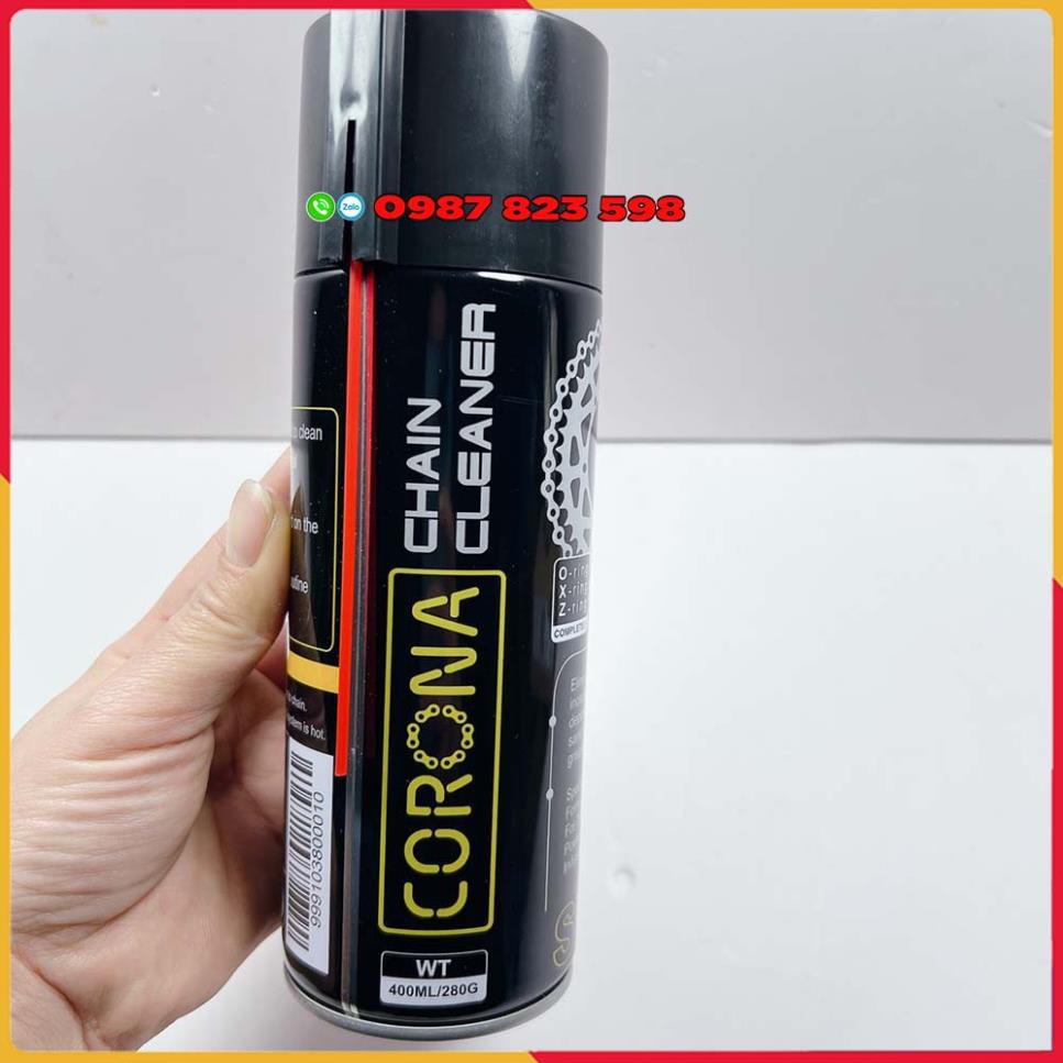 ★ Chai Rửa Nhông Sên Dĩa Xe Máy Corona Chain Cleaner Kèm Chổi Rửa Sên 3 D ( Chính Hang X1R ) ★
