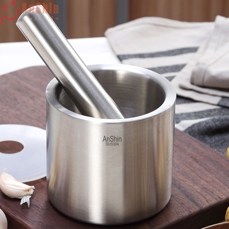Cối chày Inox 304 cao cấp AnShin
