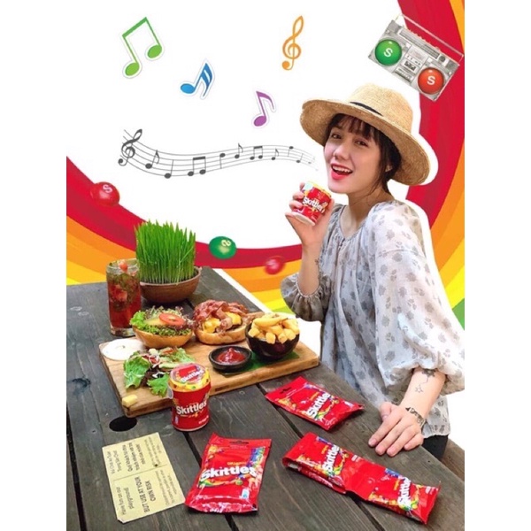 Combo dây kẹo skittles 10 gói*15gr