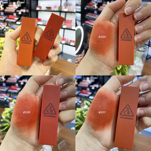 (Màu mới) Son thỏi lì 3Ce Matte Lip Color 226/227/228/229/230/231