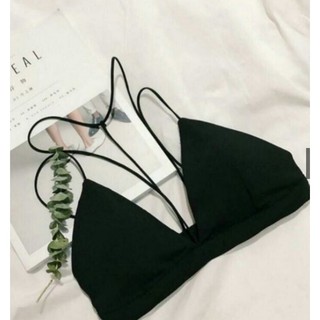 Áo Bra Satin Cổ V Sexy