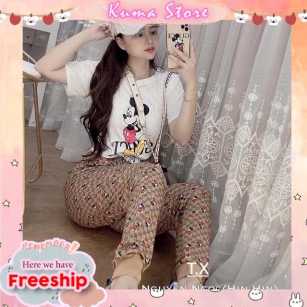 SET ÁO THUN MICKEY QUẦN CARO