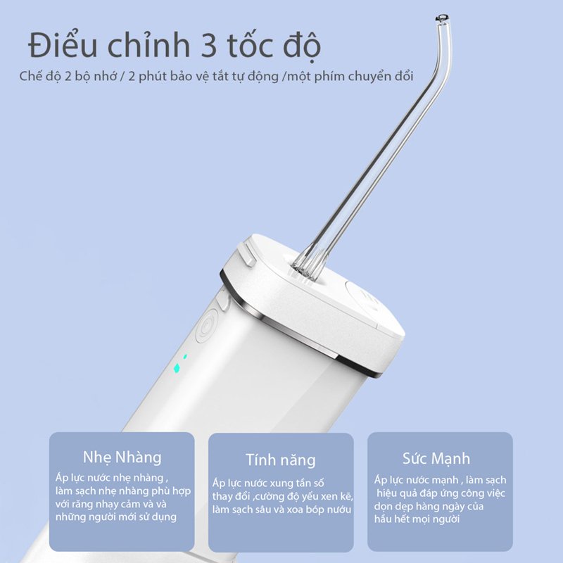 Máy tăm nước Xiaomi Enpuly M6 Plus Không Dây 1100mah Bình Chứa Nước 130ml- tăm nước Dùng Được Cho Niềng Răng vt160