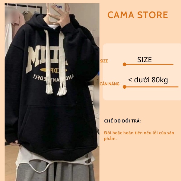 Áo nỉ hoodie nữ form rộng cute hàn quốc CaMa Store M409 | BigBuy360 - bigbuy360.vn