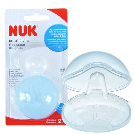 Trợ ti silicone NUK bán nguyệt đường kính 20mm (Hộp 2 cái)