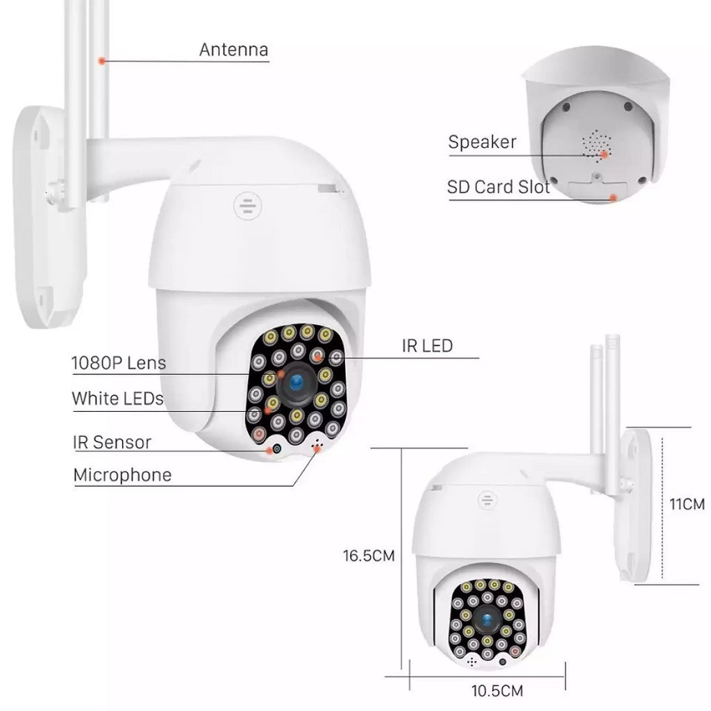 CAMERA IP WIFI YOOSEE PTZ X3000 5.0 Mpx,Xoay 360 độ, chống nước, xoay 360 đàm thoại 2 chiều báo động từ xa BH 5 năm