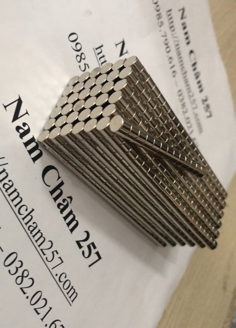 [Xả Kho] Nam châm viên 6x5mm, loại nam châm trắng đất hiếm trụ tròn kích thước nhỏ
