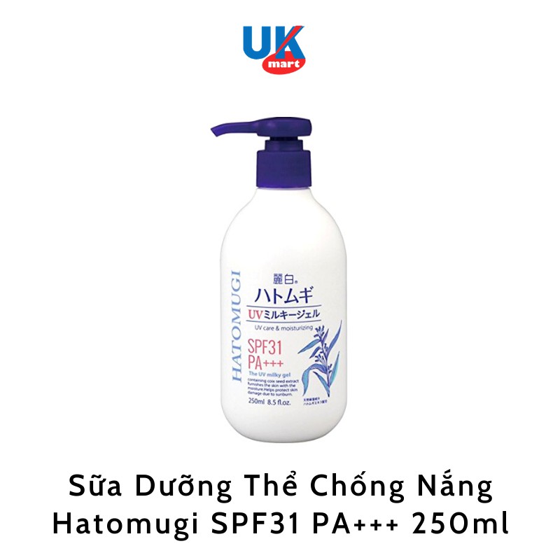 Sữa Dưỡng Thể Chống Nắng Hatomugi SPF31 PA+++ 250ml