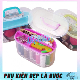 Bộ kim chỉ may vá/ Dụng cụ khâu vá đa năng hộp gồm 55 món đa dạng.