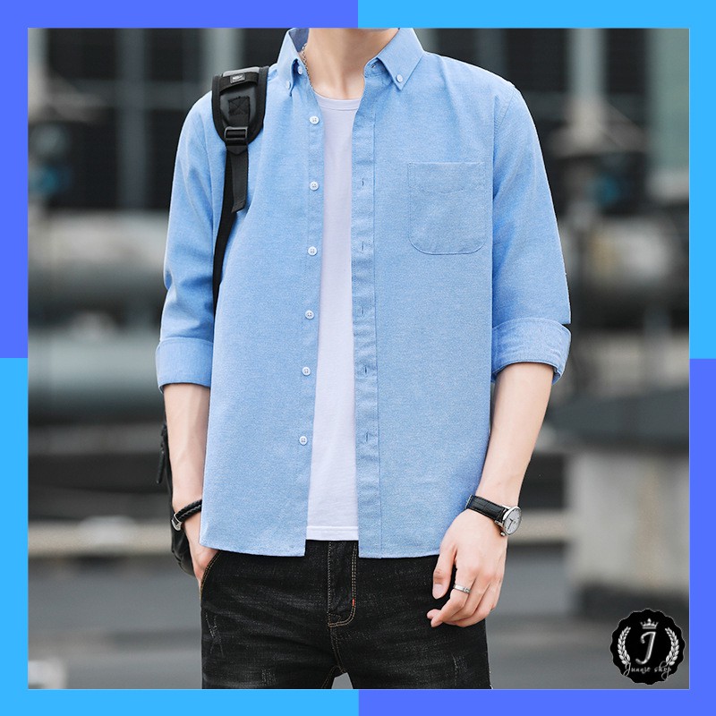Áo Sơ Mi Nam Dài Tay Công Sở Cao Cấp Phom Chuẩn Vải Mềm Mặc Mát Không Nhăn Kiểu Dáng Hàn Quốc NN03