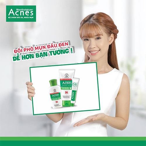 Kem rửa mặt và mặt nạ ngăn ngừa mụn đầu đen Acnes Anti Blackhead - Gói 3g - Hàng mẫu