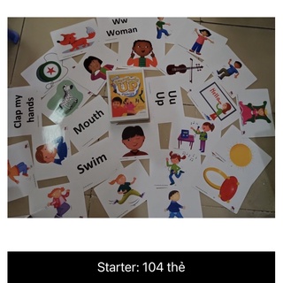 Flashcard Everybody Up starters - 4 (A5-2măt) (A5-1mặt )ép plastic