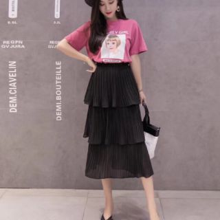 Chân váy dáng dài von 3 tầng đẹp