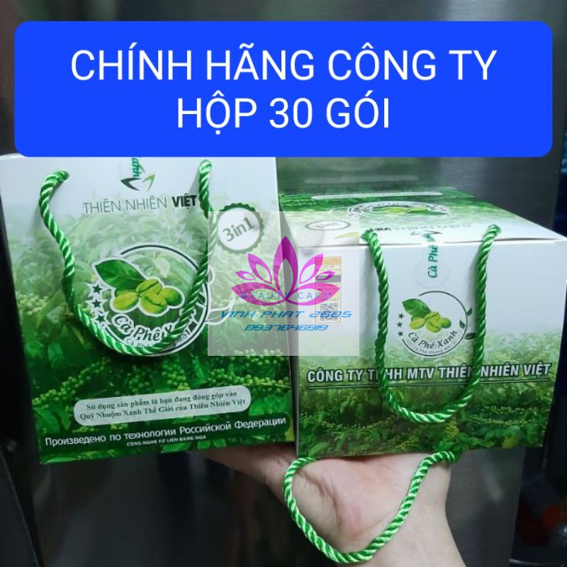 {Chính Hãng 100%}Cafe xanh  30 gói ❣️ 295k - FREESHIP ❣️ Cafe xanh kháng mỡ thiên nhiên việt 30 gói, Cafe giảm cân