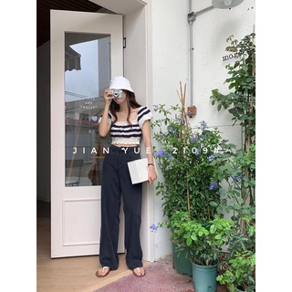 ÁO LEN KẺ NGANG CROPTOP