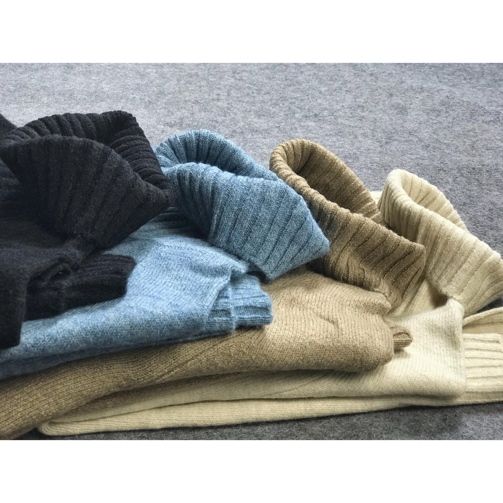 Áo len CAMLI cổ lọ nữ xuất dư Hàn Quốc Milla Off-duty, cực mềm nhẹ, ấm áp