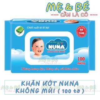 Combo 5 gói khăn ướt nuna không mùi 100 tờ