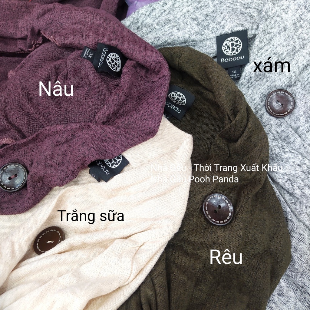 Cardigan kiểu gài nút chéo một bên chất len mềm