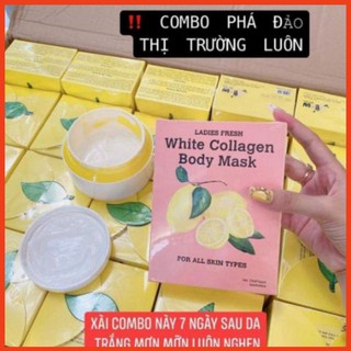 (Chính Hãng) Combo Ủ Trắng Chanh + Kem Body Chanh Siêu Trắng