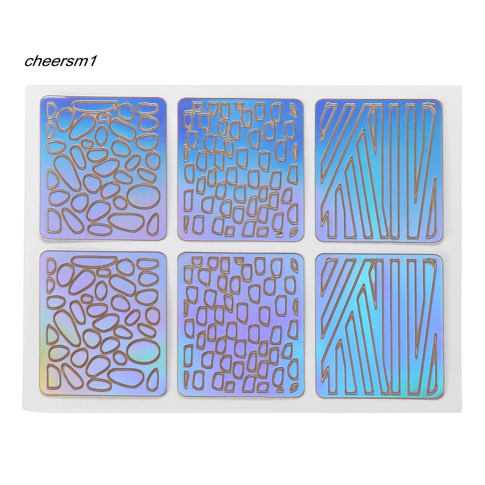 Bộ 6/12/24 giấy mẫu vẽ trang trí móng tay DIY tiện dụng