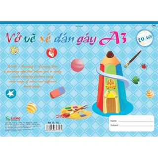 Vở vẽ xé dán gáy klong A3