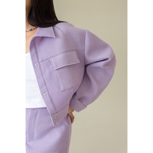 Áo khoác form crop túi hộp | Guvie jacket | Secodee